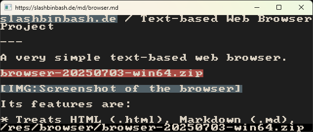 Screenshot of the browser showing a Markdown page